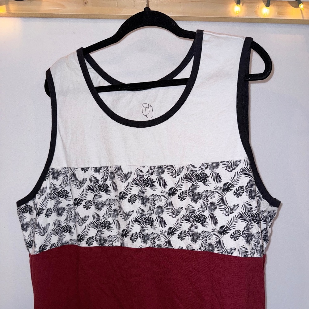 Original Use Colorblock Tropical Stripe Tank Top Men’s XXL